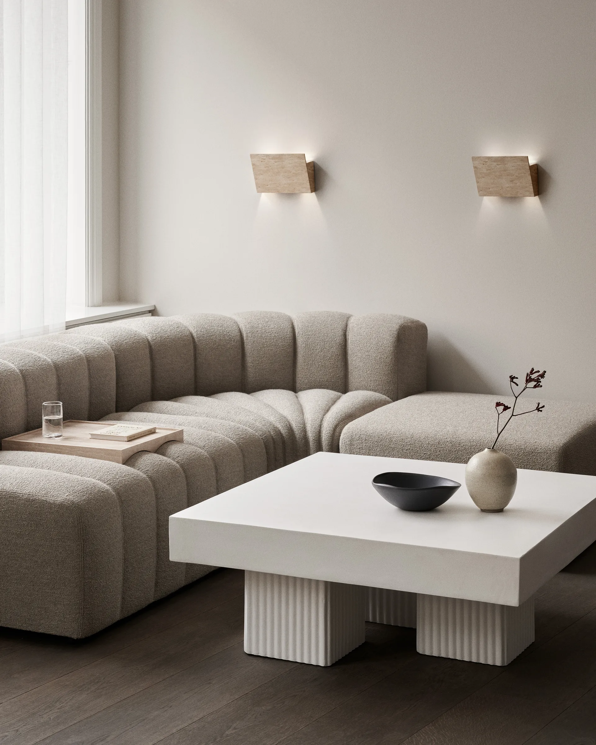 Gear sofabord, Chalk, 100x100 cm NORR11