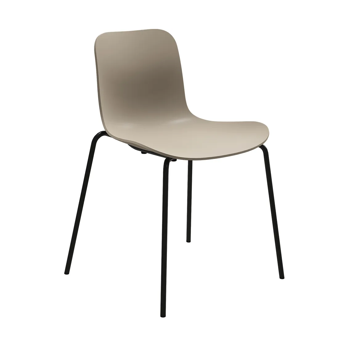 Langue stol, Warm grey-svart stativ NORR11