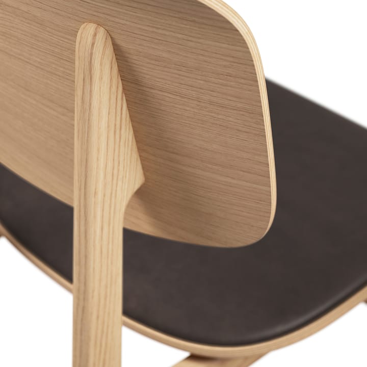 NY11 stol med lærsete eik - Dunes dark brown - NORR11