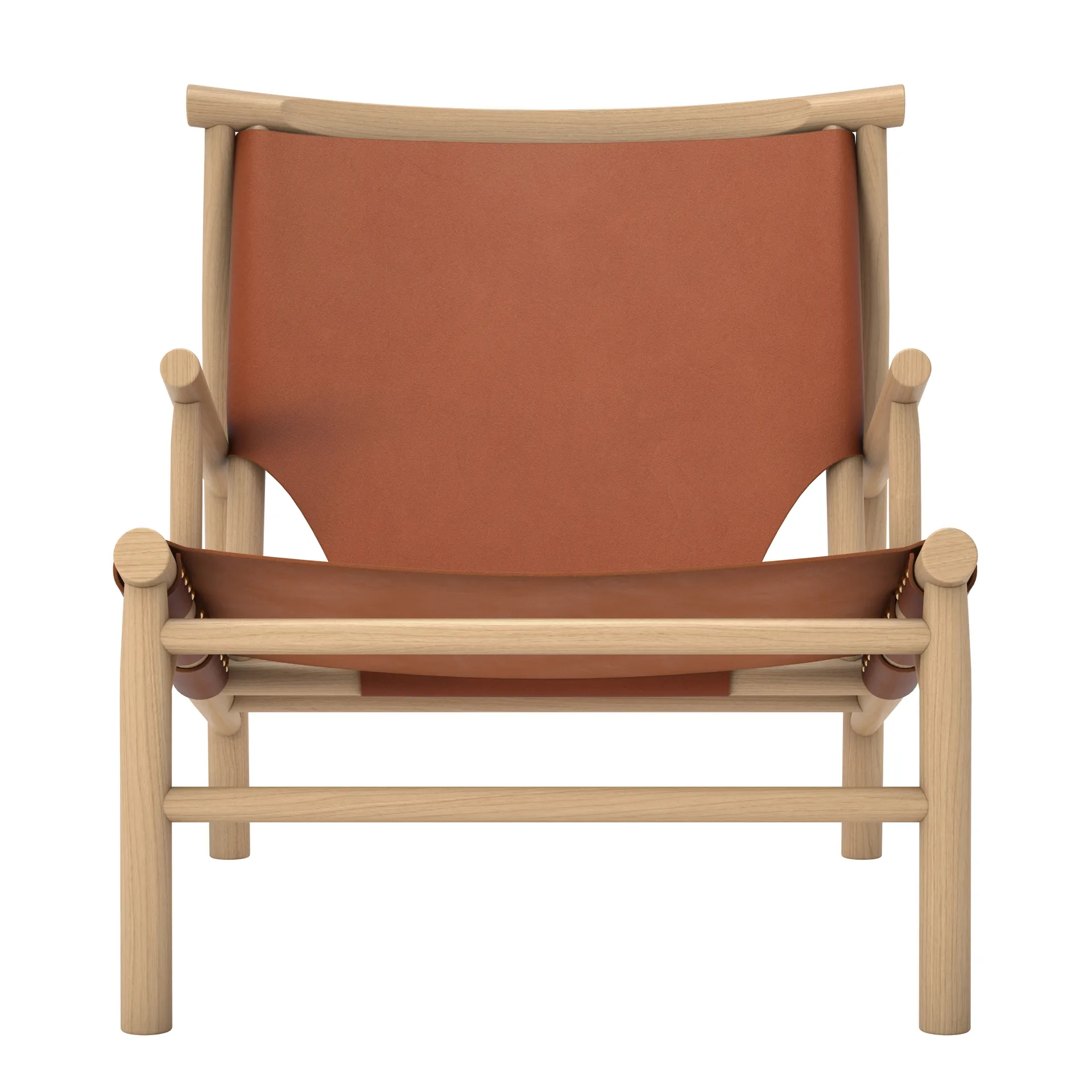Samurai loungestol lærsete eik, Cognac NORR11