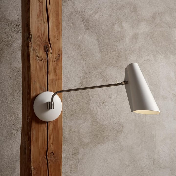 Birdy vegglampe, Hvit-metallic Northern
