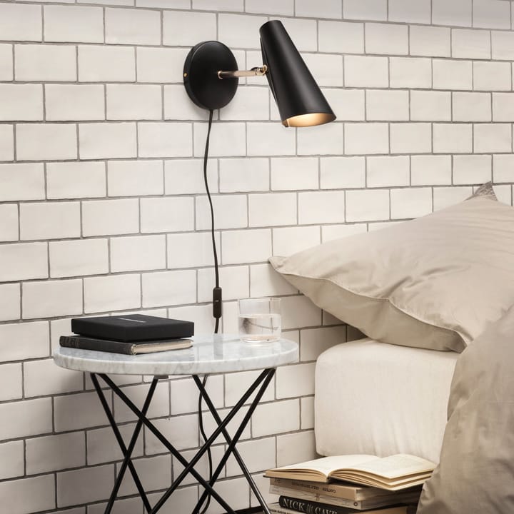 Birdy vegglampe kort - sort-messing - Northern