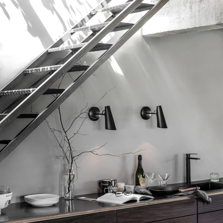 Birdy vegglampe kort, Svart Northern