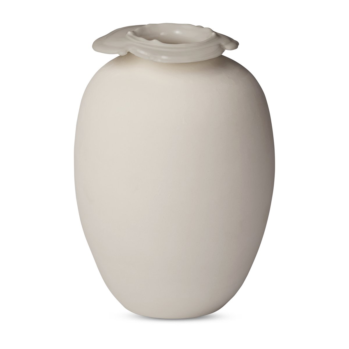 Bilde av Northern Brim vase 18 cm Beige