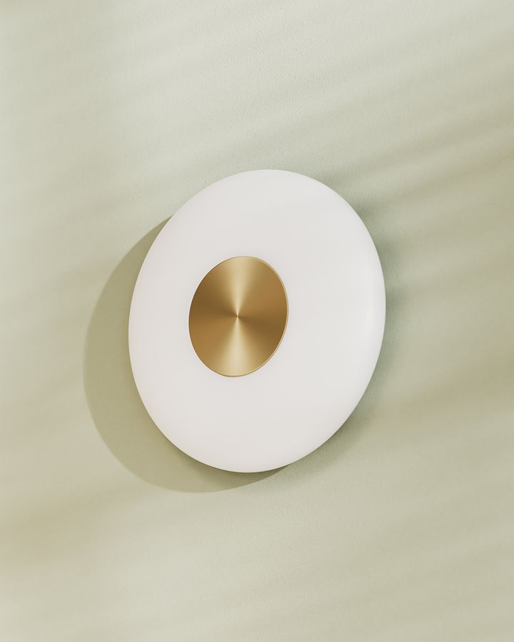 Glint vegglampe Ø25 cm, Opalglass hvit Northern