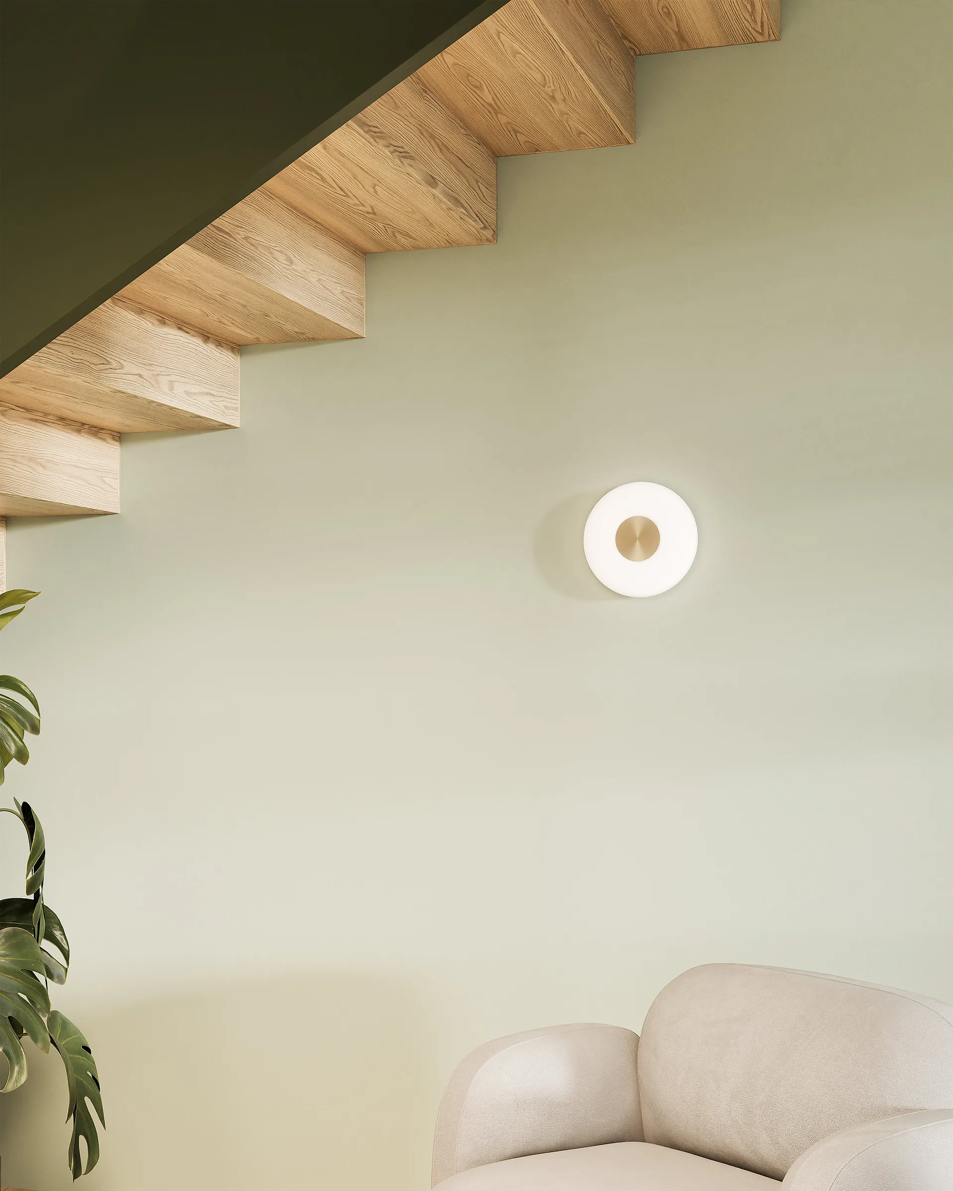 Glint vegglampe Ø25 cm, Opalglass hvit Northern