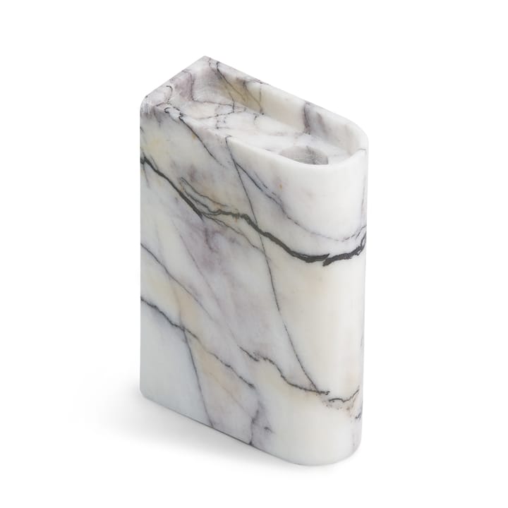 Monolith lysholder medium - Mixed white marble - Northern