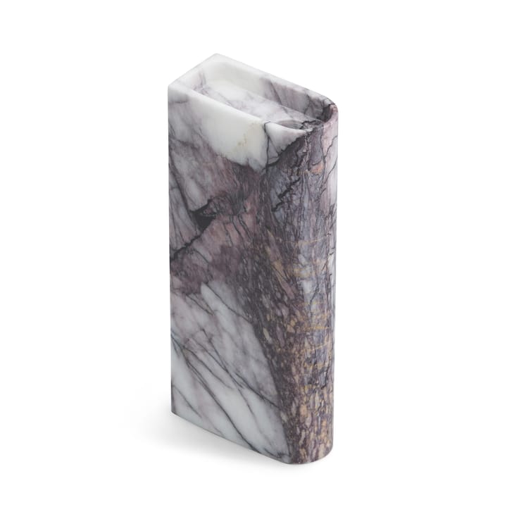 Monolith lysholder tall - Mixed white marble - Northern