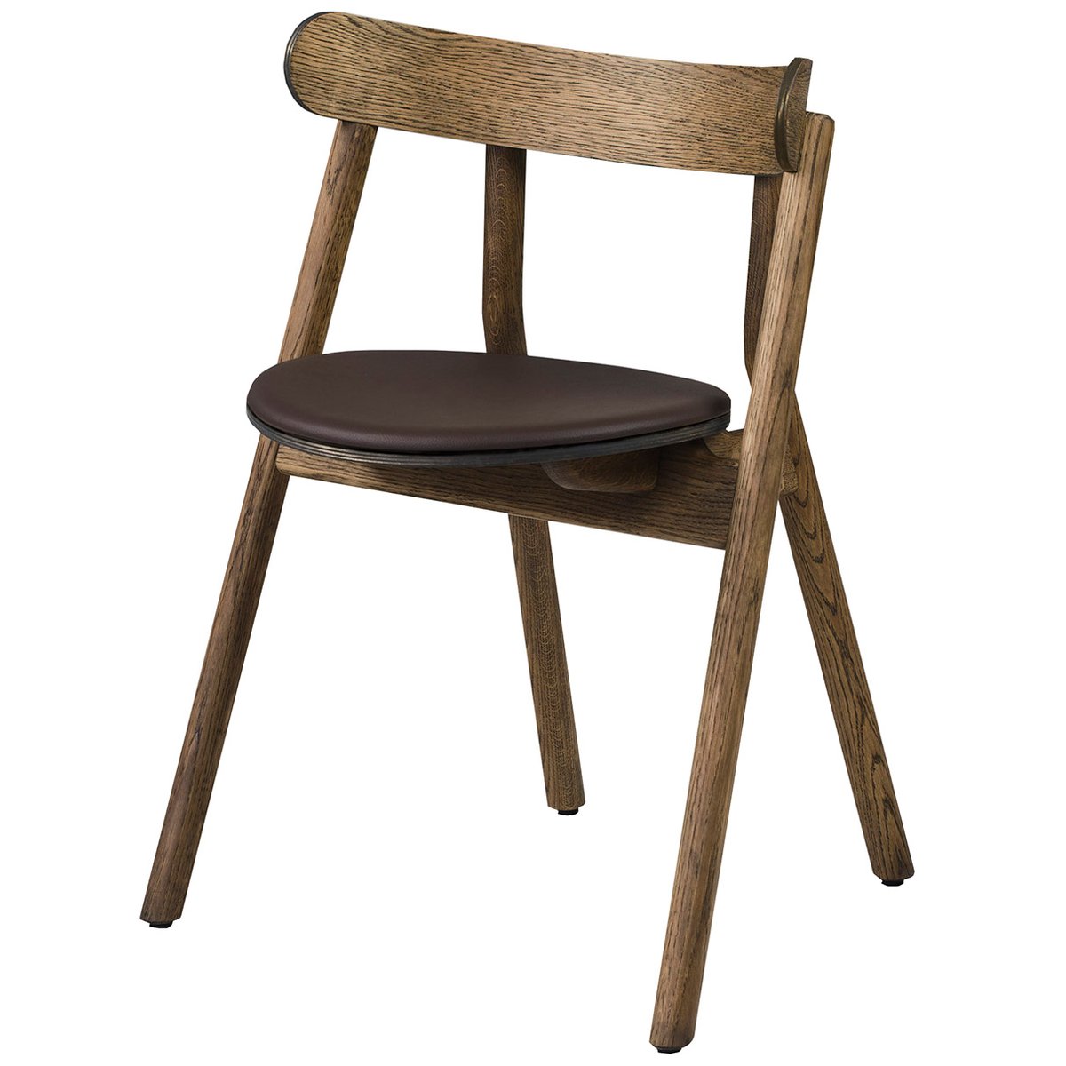 Northern Oaki stol lærsete Rkt eik | Skandinavisk Design | Stoler | Brun