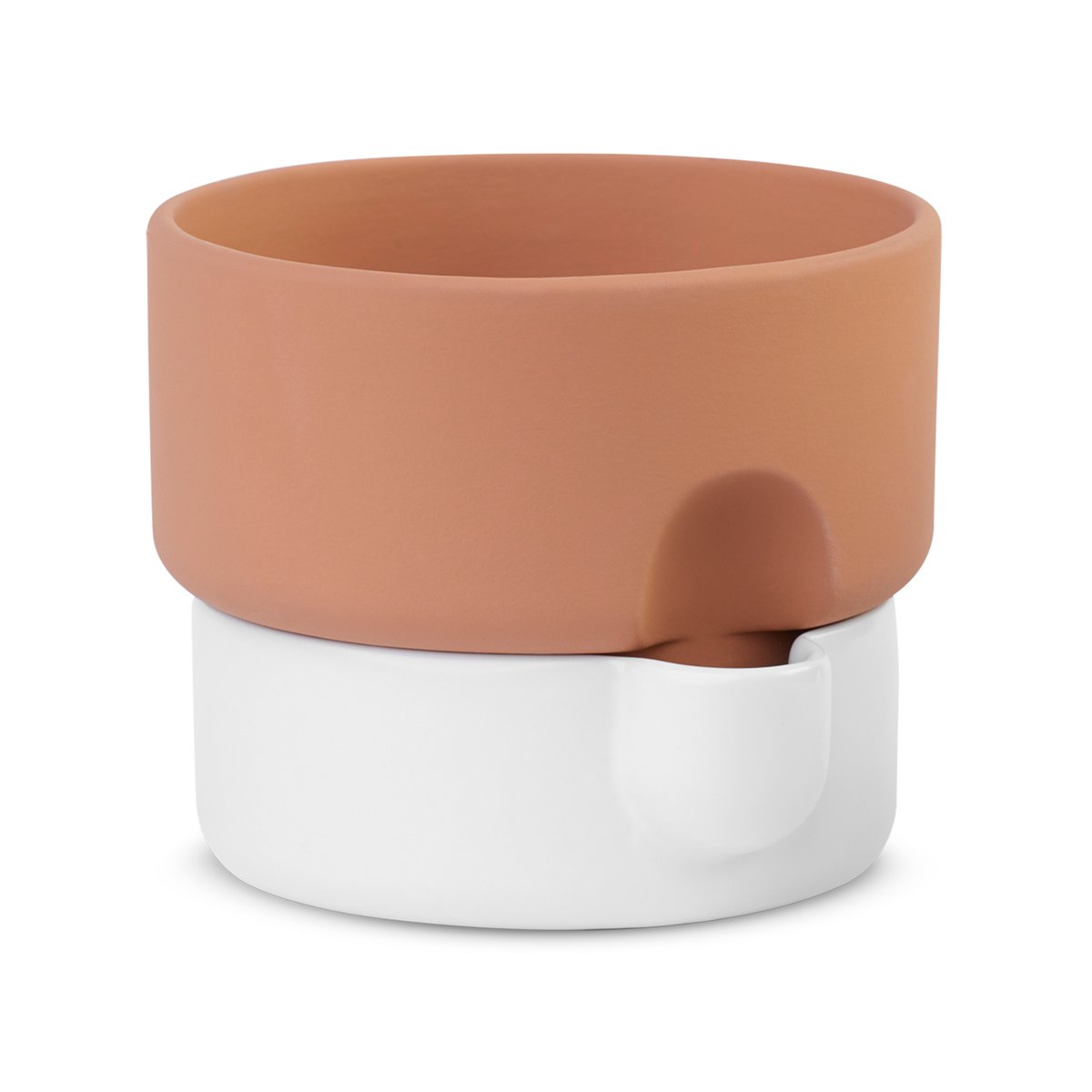 Bilde av Northern Oasis selvvannende krukke medium Ø20.5 cm Terracotta-Hvit