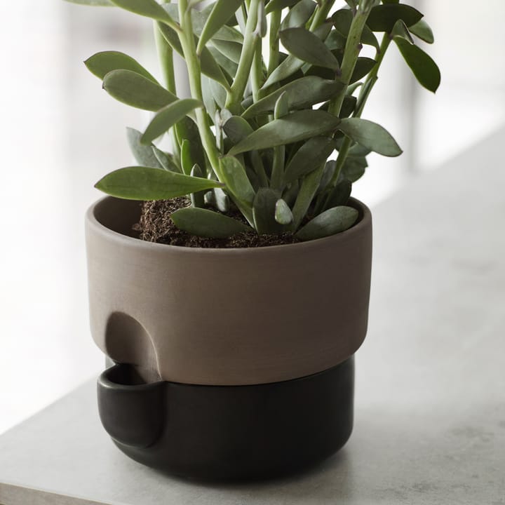 Oasis Selvvanningspotte liten Ø15 cm, Svart Northern