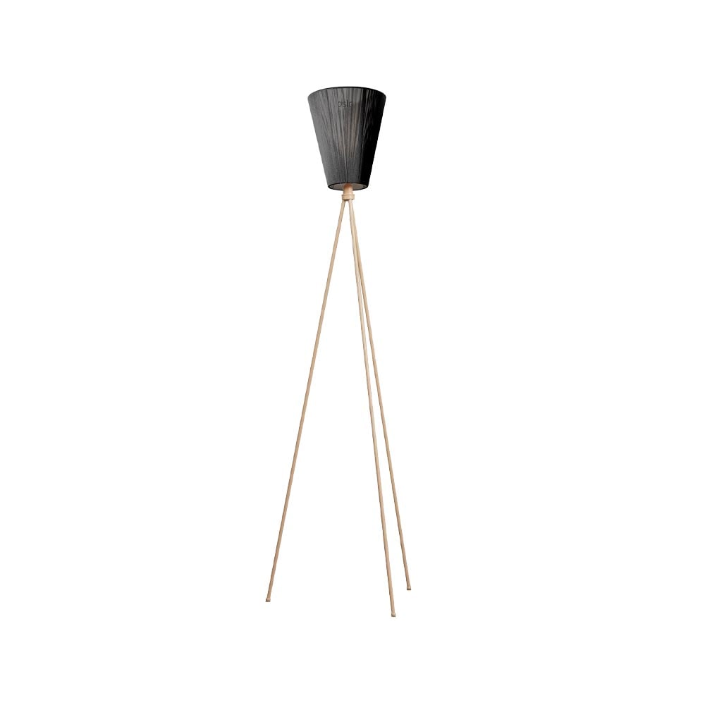 Bilde av Northern Oslo Wood gulvlampe Black beige stativ