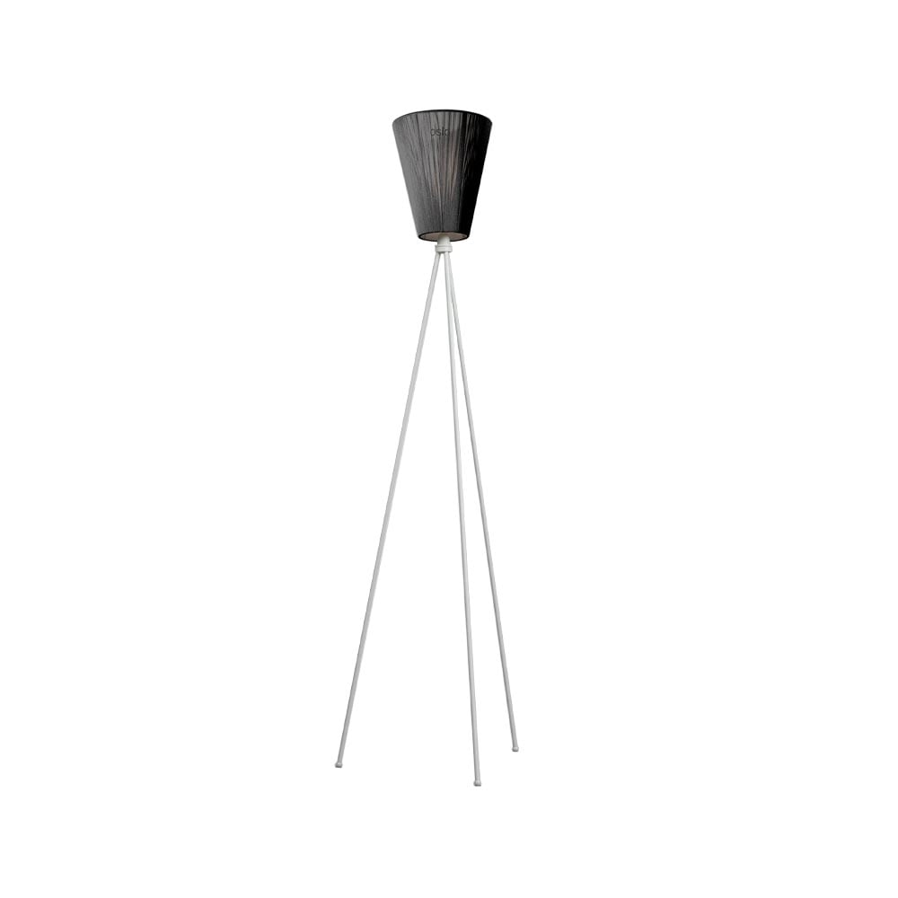 Bilde av Northern Oslo Wood gulvlampe Black lysegrått stativ