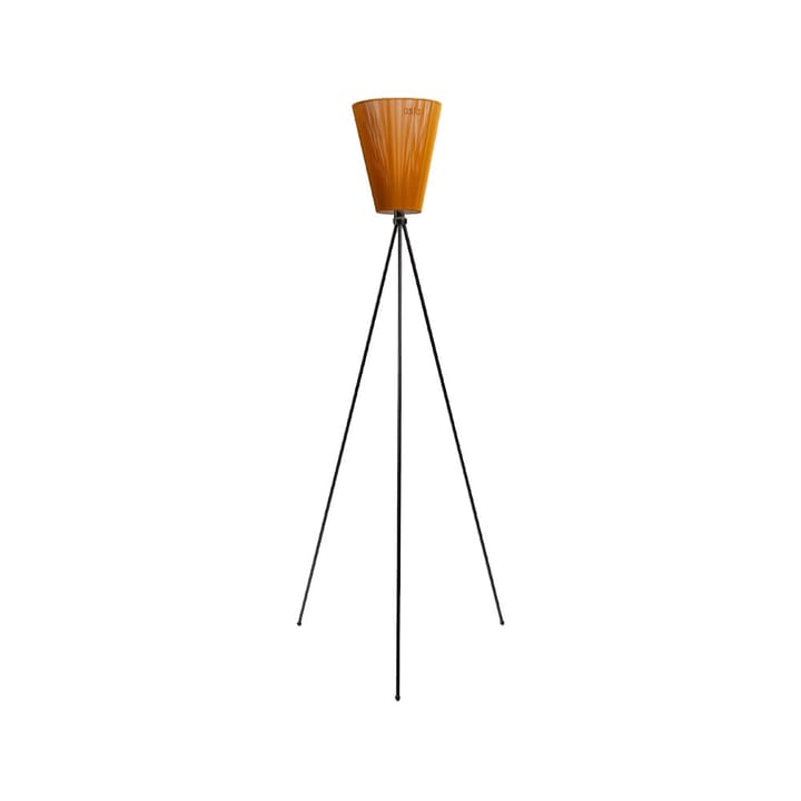 Oslo Wood gulvlampe - Caramel, matt sort stativ - Northern