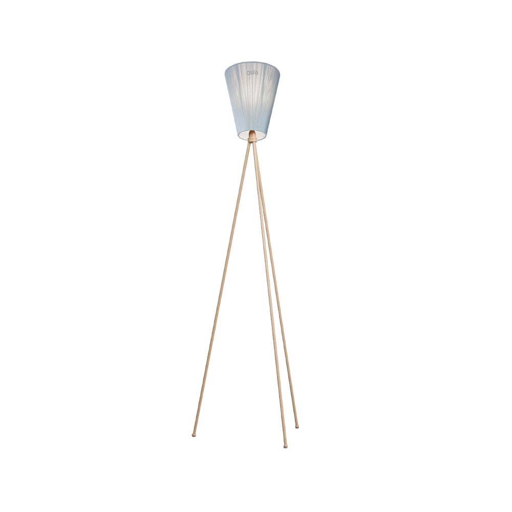 Bilde av Northern Oslo Wood gulvlampe Light blue beige stativ