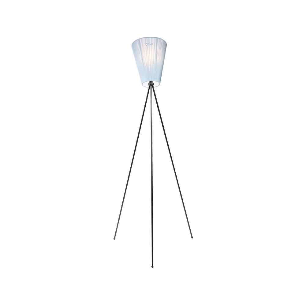 Bilde av Northern Oslo Wood gulvlampe Light blue matt sort stativ