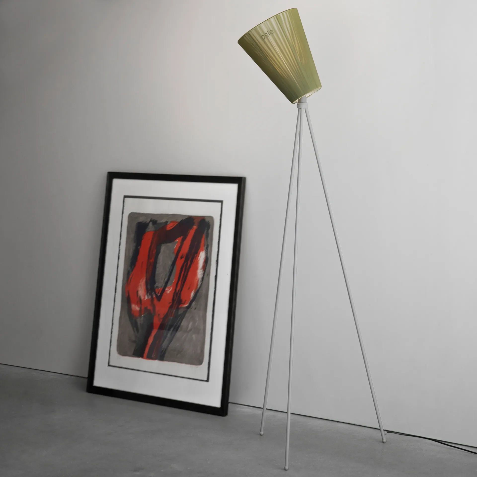 Oslo Wood gulvlampe skjerm, Olivgrønn Northern