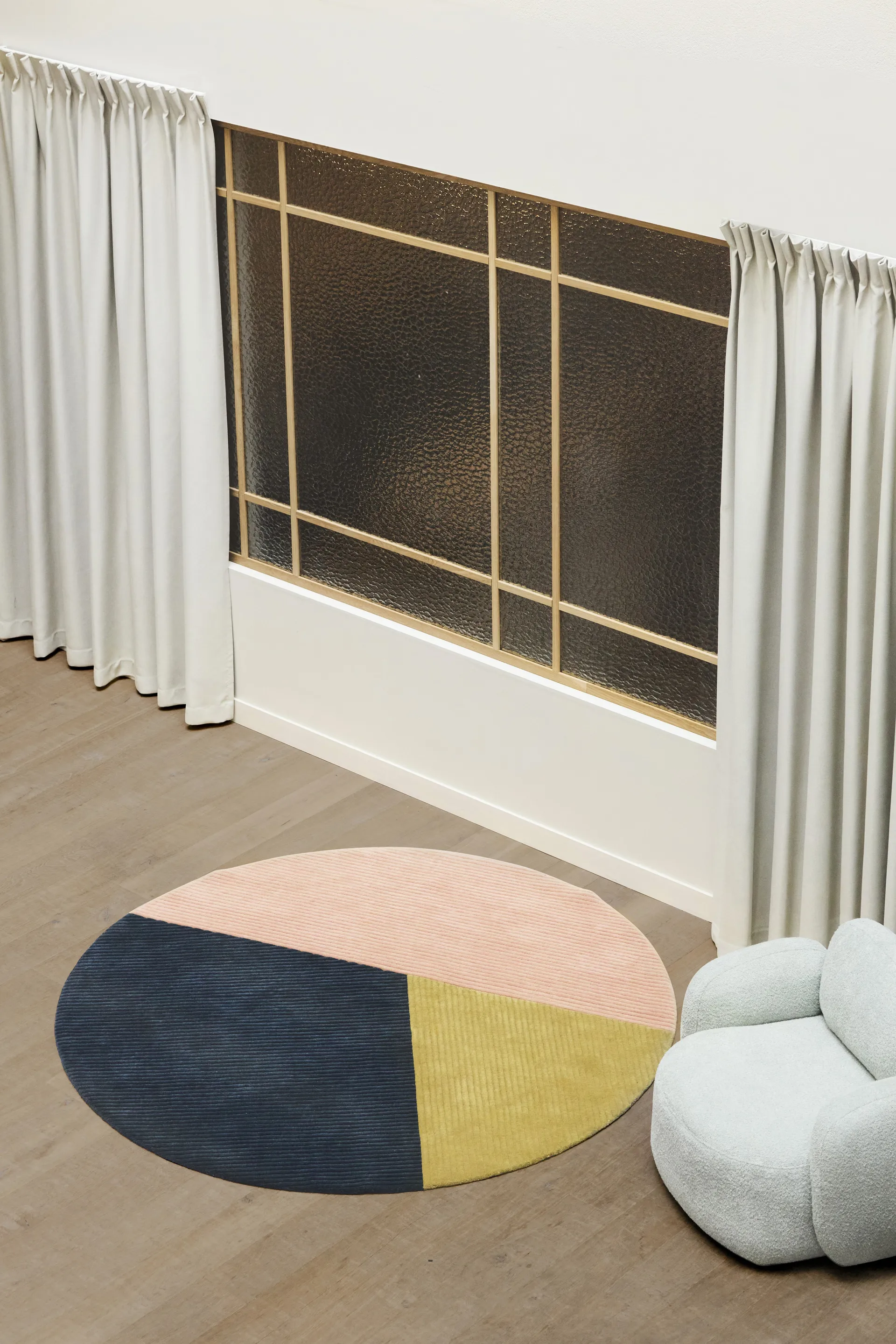 Row gulvteppe rund Ø200 cm, Trio Northern