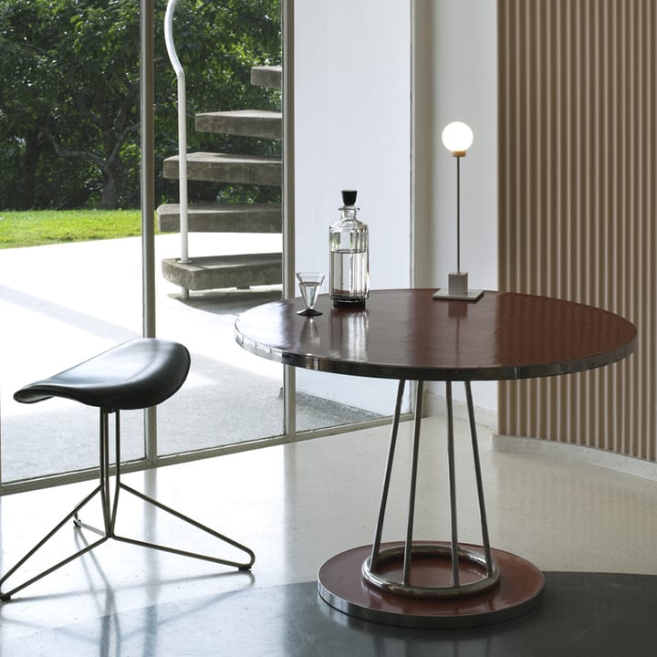 Snowball gulvlampe, steel, hvitt opalglass Northern