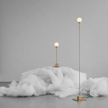 Snowball gulvlampe - steel, hvitt opalglass - Northern