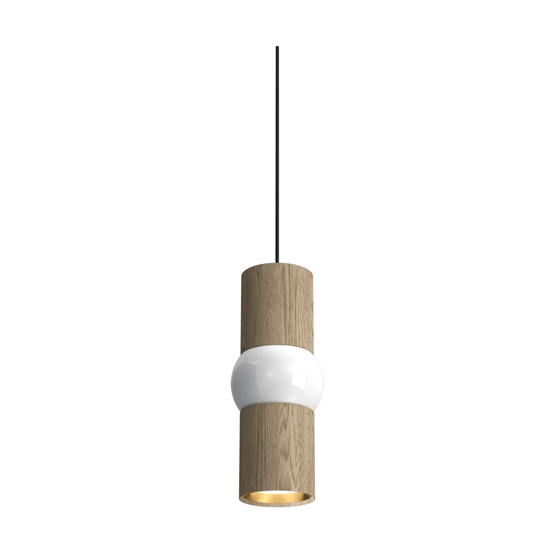 Lightbone pendel, Small 24 cm, naturlig eik Oblure