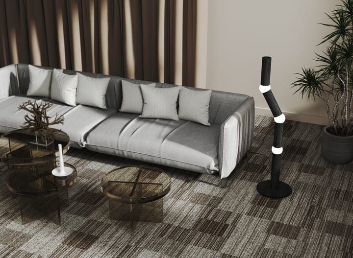 Lightbone stålampe 124,3 cm, Black oak Oblure