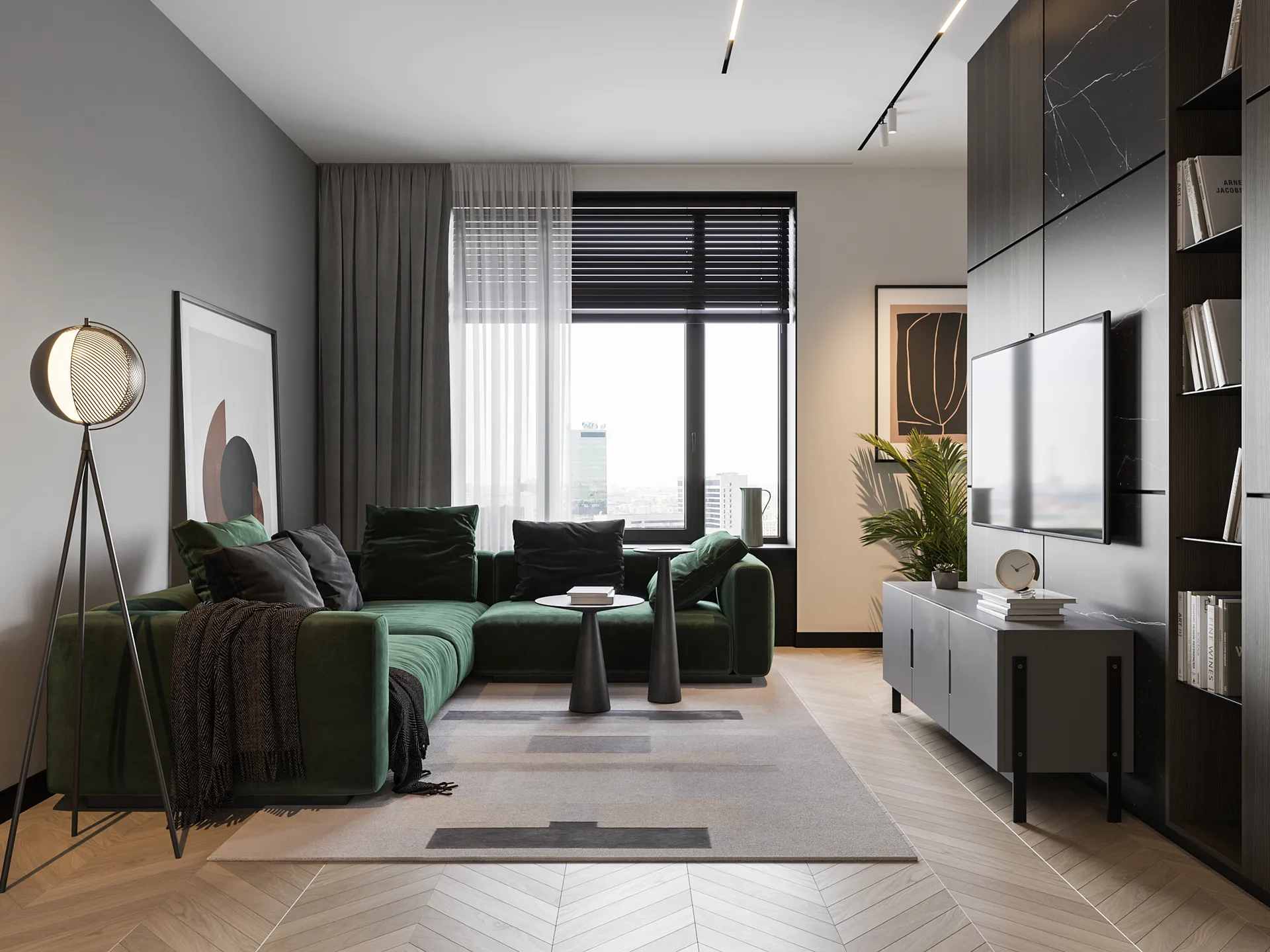 Mondo stålampe 153 cm, Black Oblure