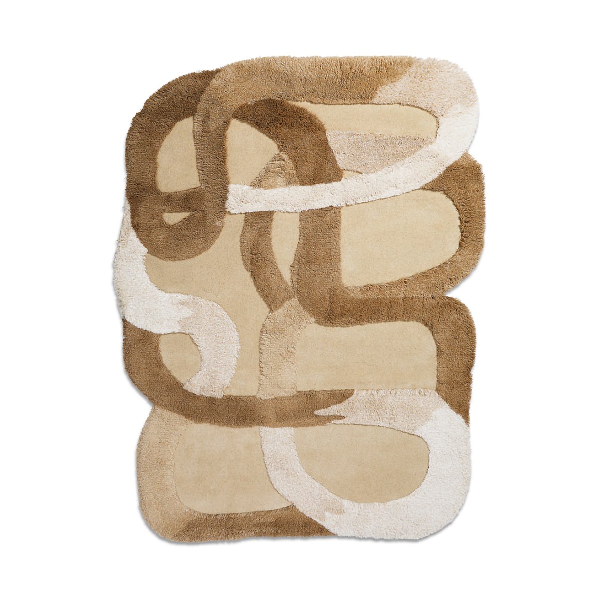 Bilde av Ogeborg The Tangles ullteppe Natural 100x133 cm