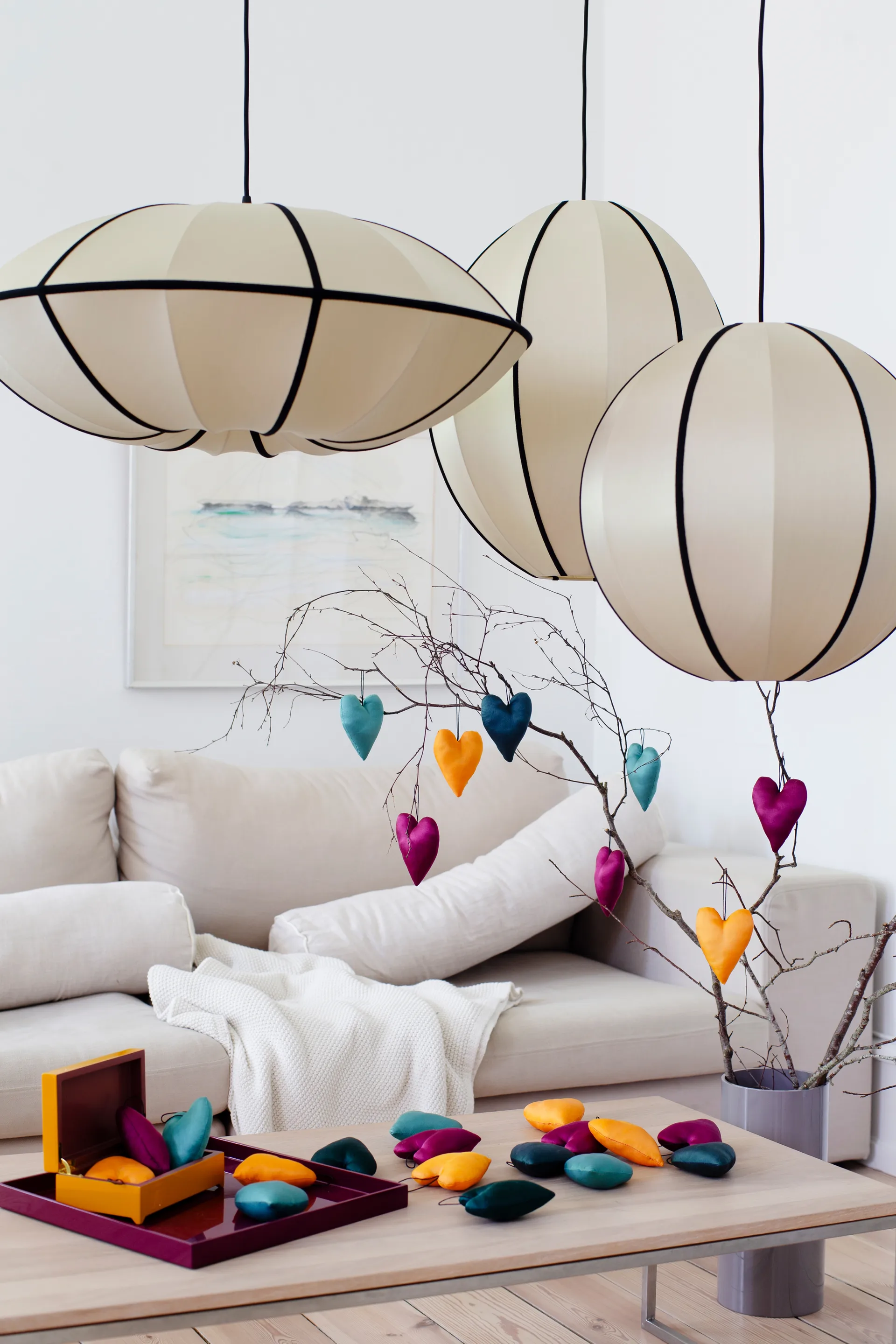 Indochina Classic Round XL lampeskjerm, Kit-black Oi Soi Oi