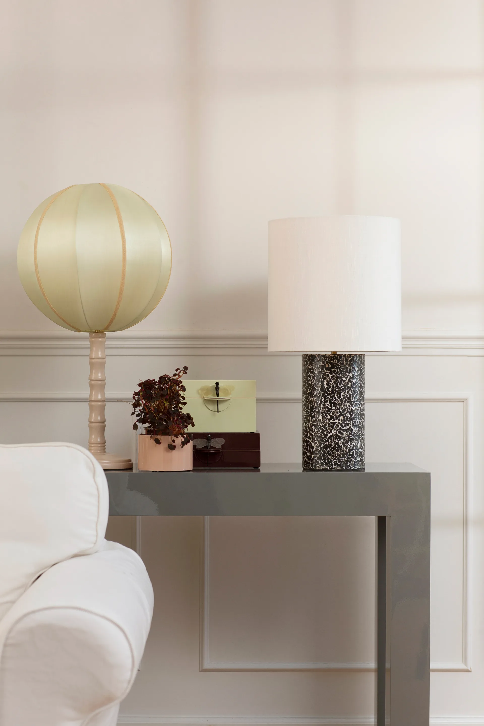 Indokina Round S lampeskjerm, Green-latte Oi Soi Oi