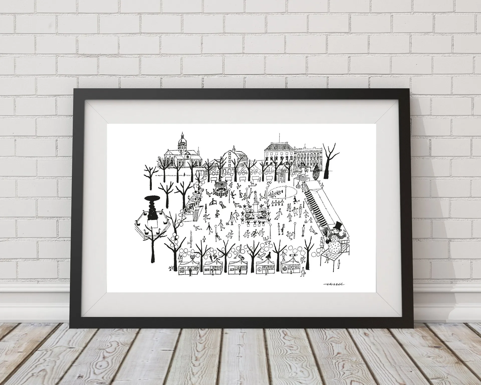 Kungsträdgården plakat, 50x70 cm Olle Eksell
