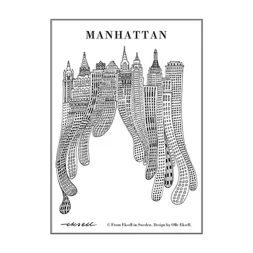 Manhattan plakat - 50x70 cm - Olle Eksell