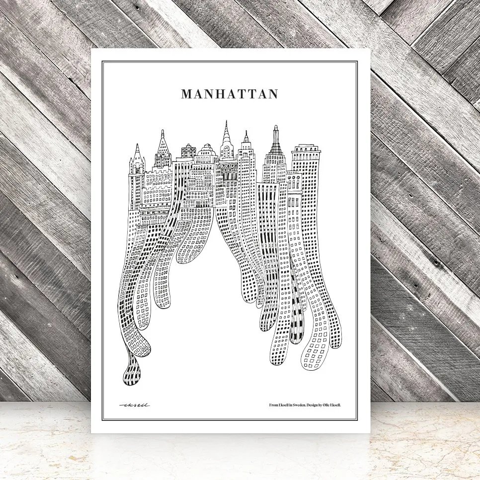 Manhattan plakat, 50x70 cm Olle Eksell