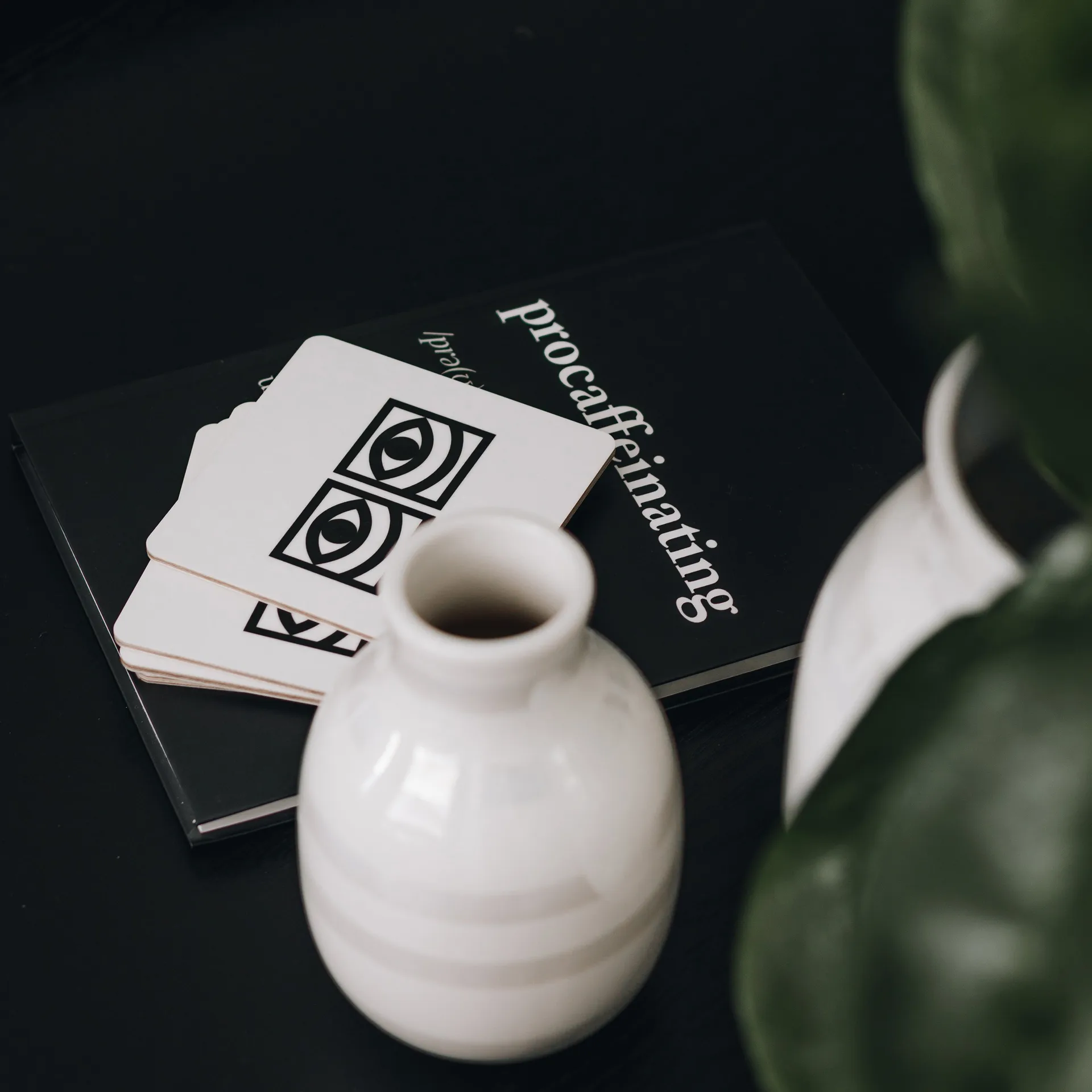 Ögon glassunderlegg 4-pakn., hvit Olle Eksell