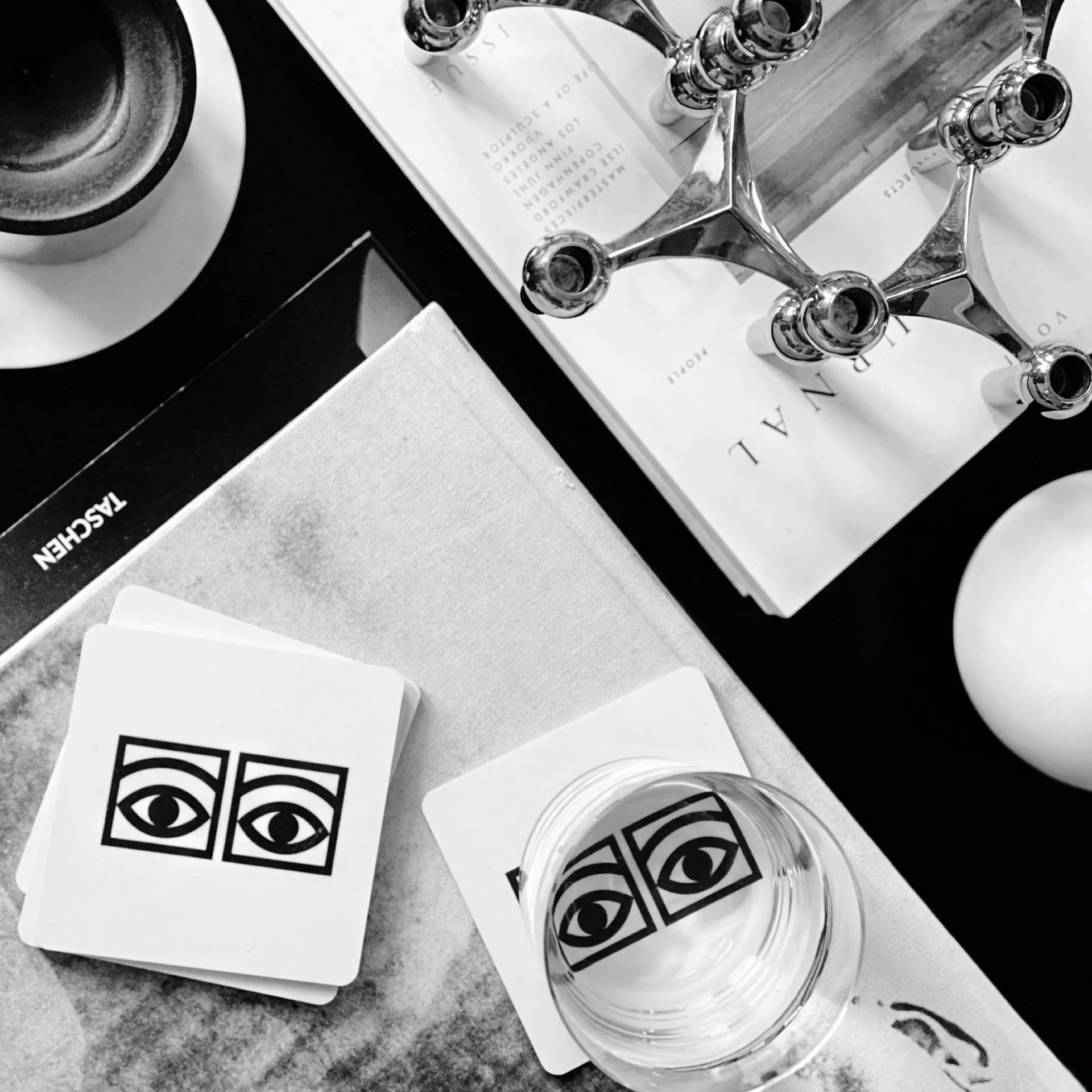 Ögon glassunderlegg 4-pakn., hvit Olle Eksell