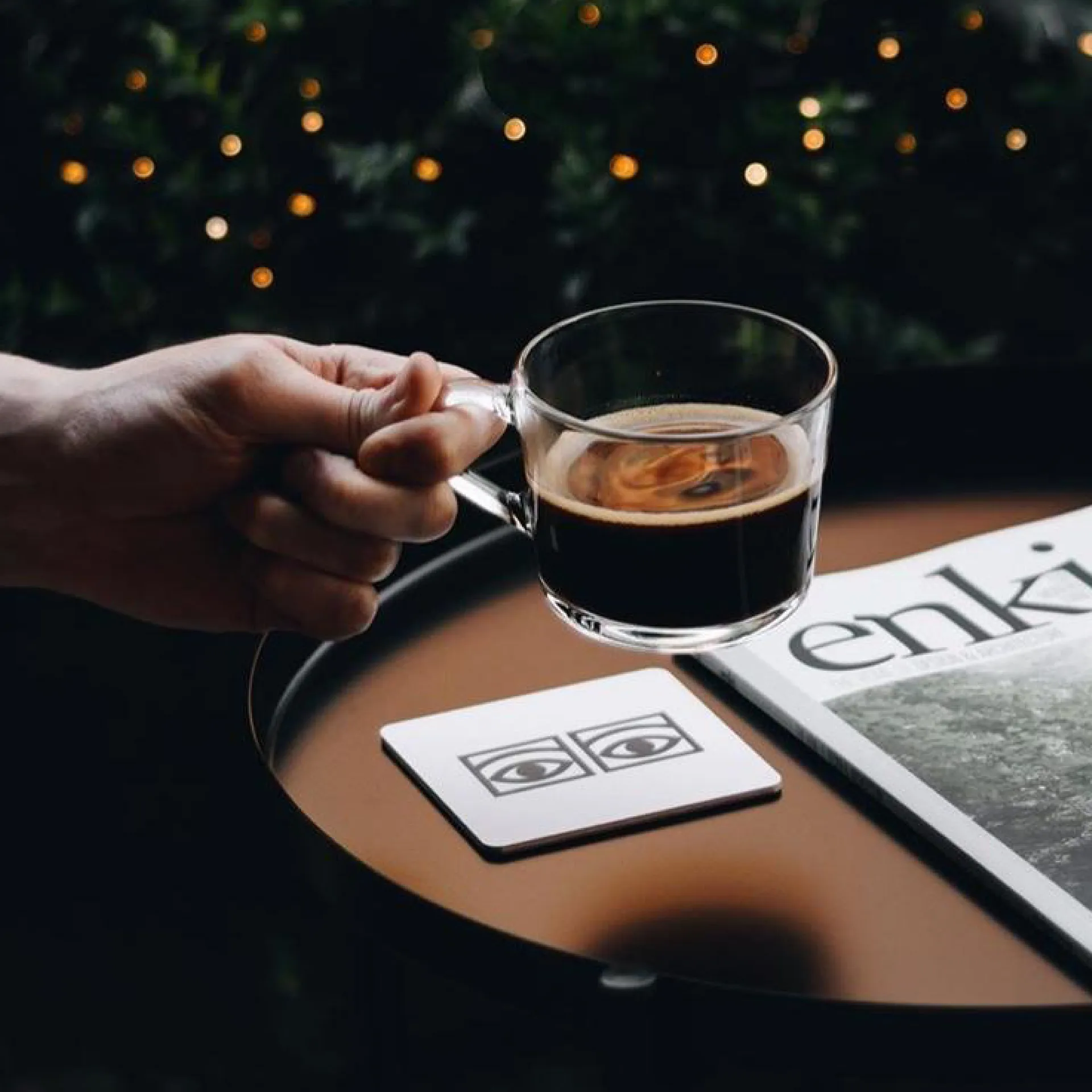 Ögon glassunderlegg 4-pakn., hvit Olle Eksell