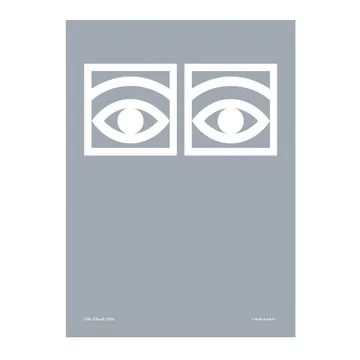 Ögon grå poster - 50 x 70 cm - Olle Eksell