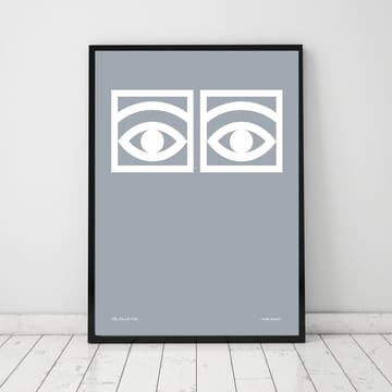 Ögon grå poster - 50 x 70 cm - Olle Eksell