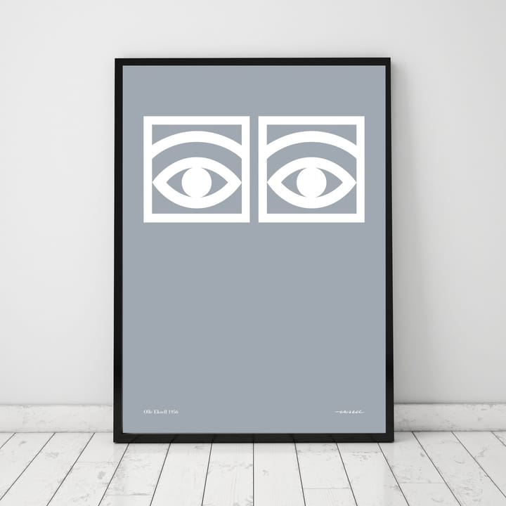 Ögon grå poster, 50 x 70 cm Olle Eksell