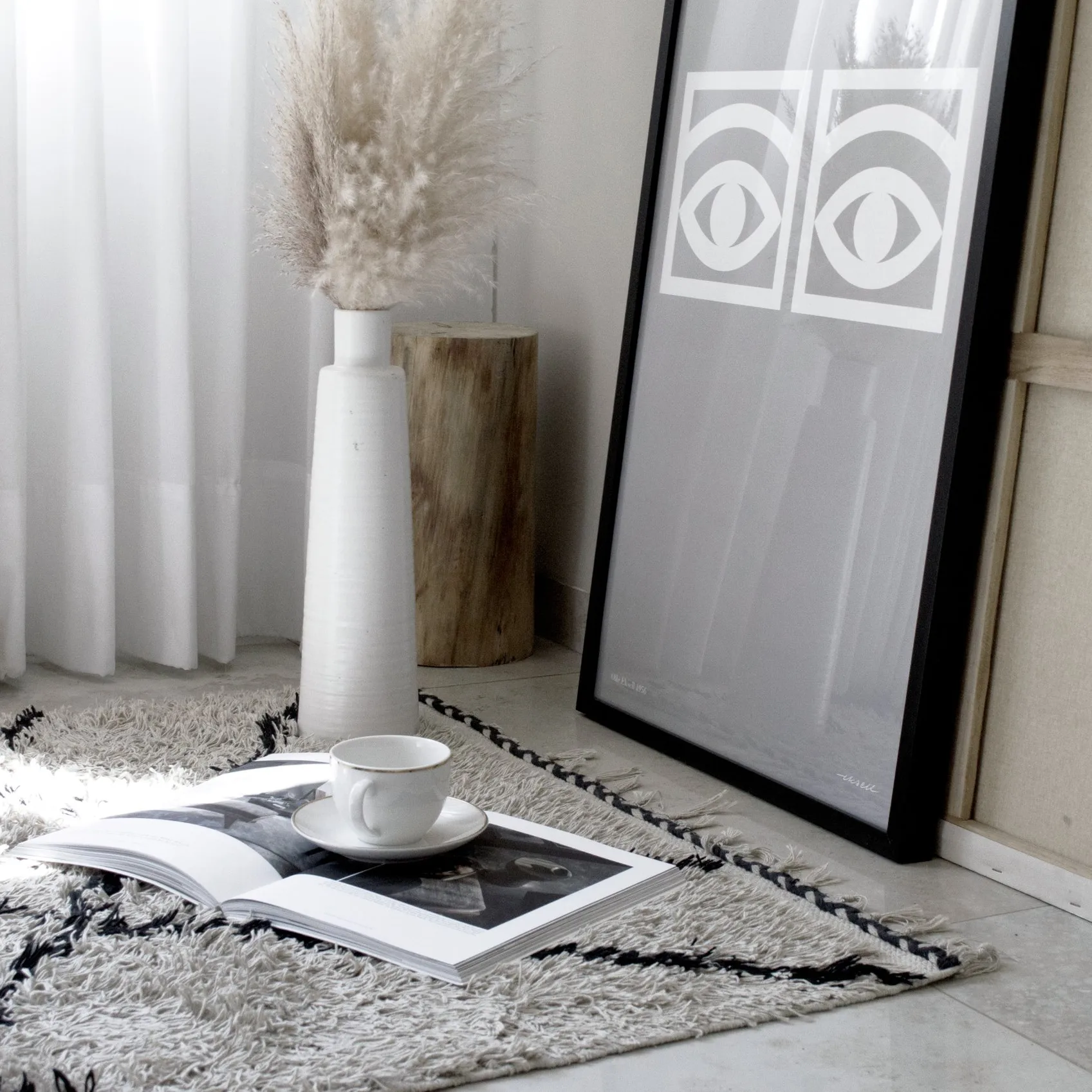 Ögon grå poster, 50 x 70 cm Olle Eksell