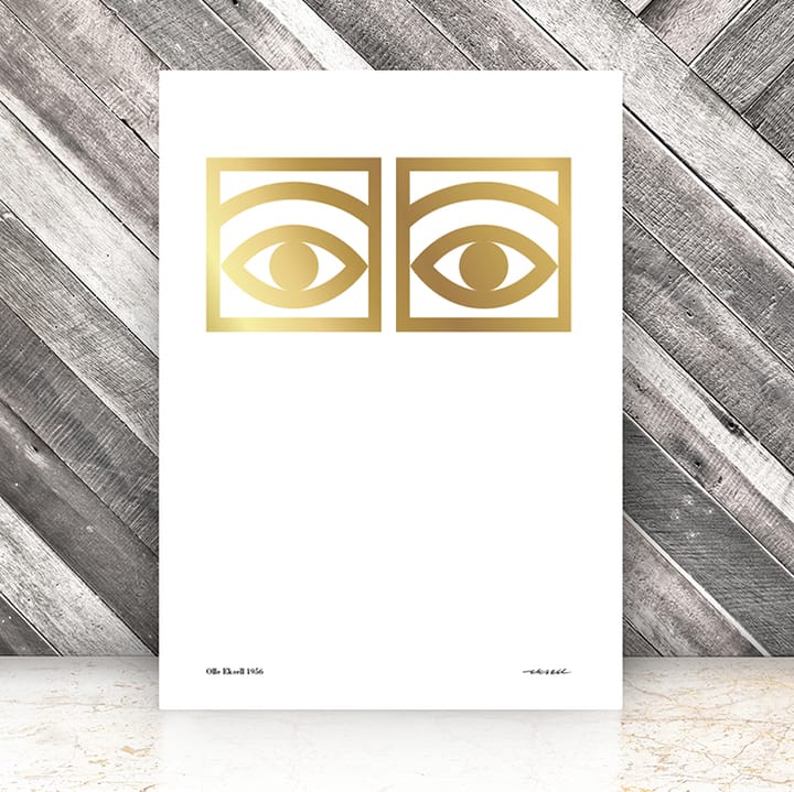 Ögon gullposter, 50x70 cm Olle Eksell