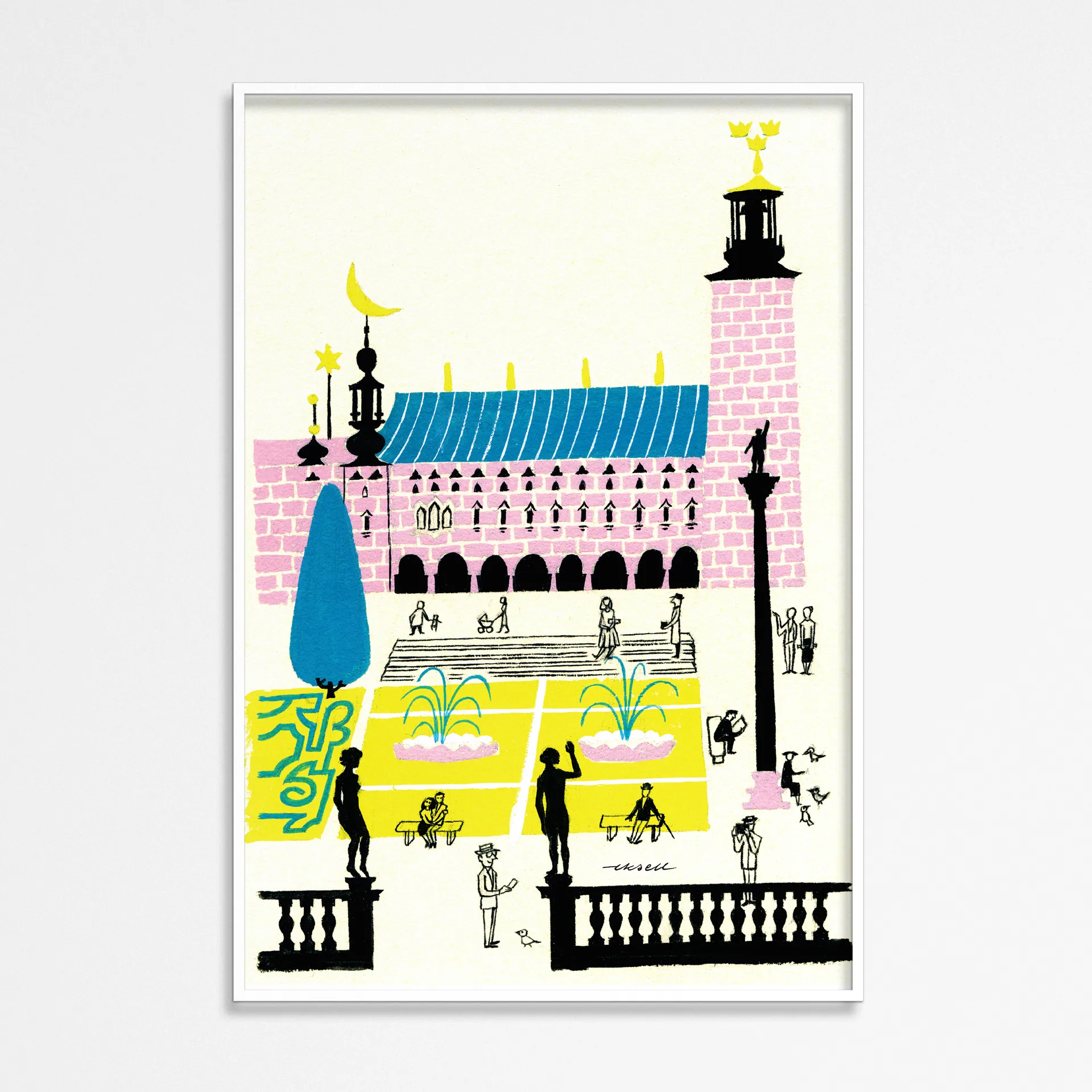 Stockholms stadshus plakat, 50x70 cm Olle Eksell