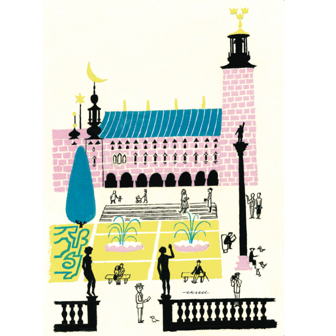 Olle Eksell Stockholms stadshus plakat 50x70 cm