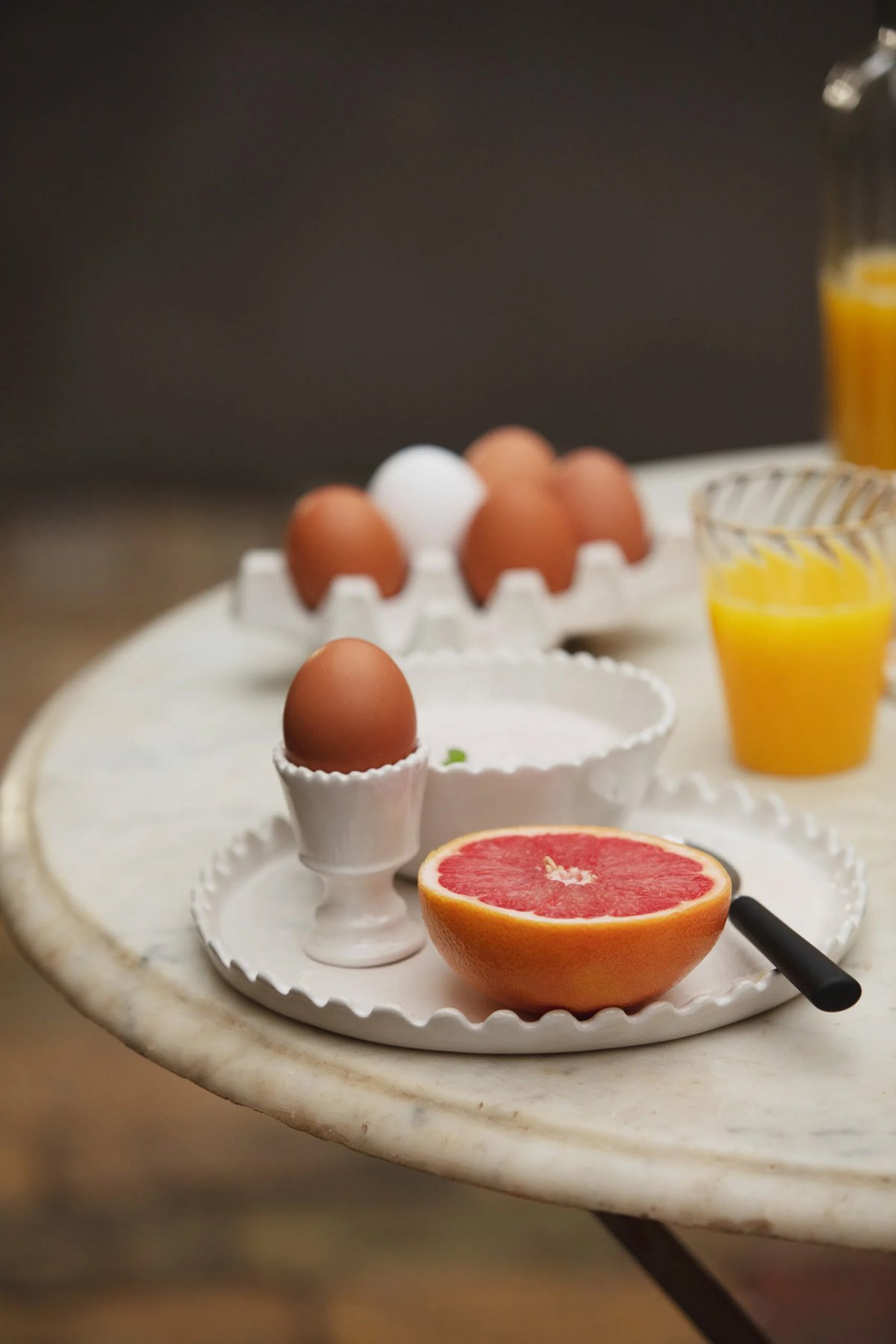 Olsson & Jensen Edda eggeglass Hvit