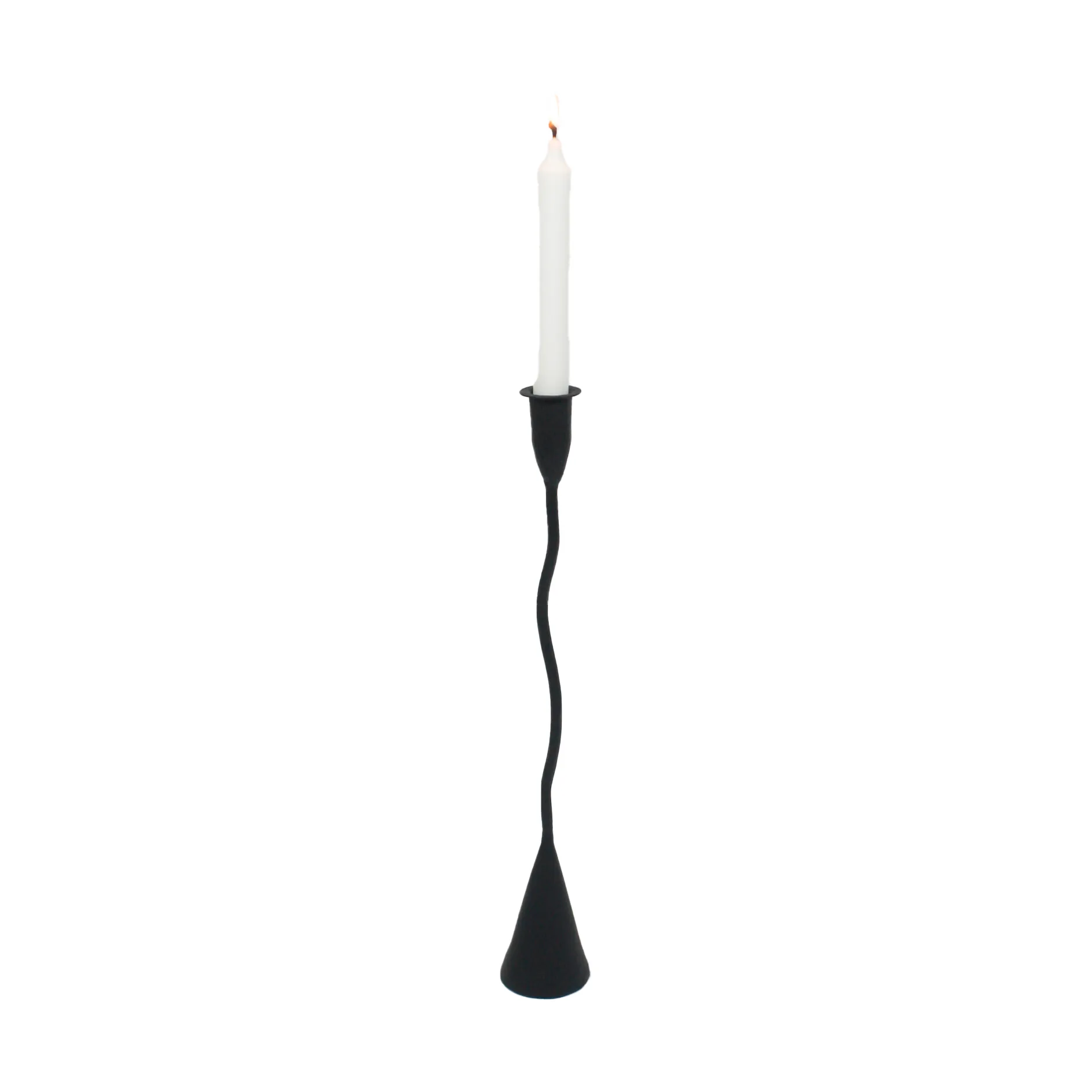 Eskil lysestake 43 cm, Svart Olsson & Jensen