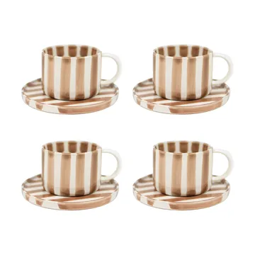 Monica kopp med skål 4-pakning - Beige - Olsson & Jensen