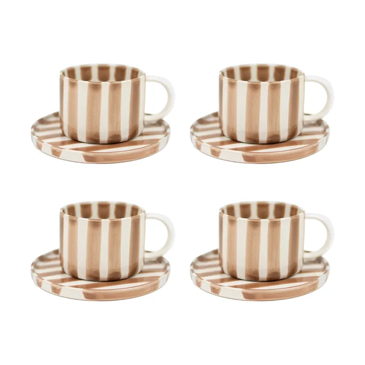 Monica kopp med skål 4-pakning - Beige - Olsson & Jensen