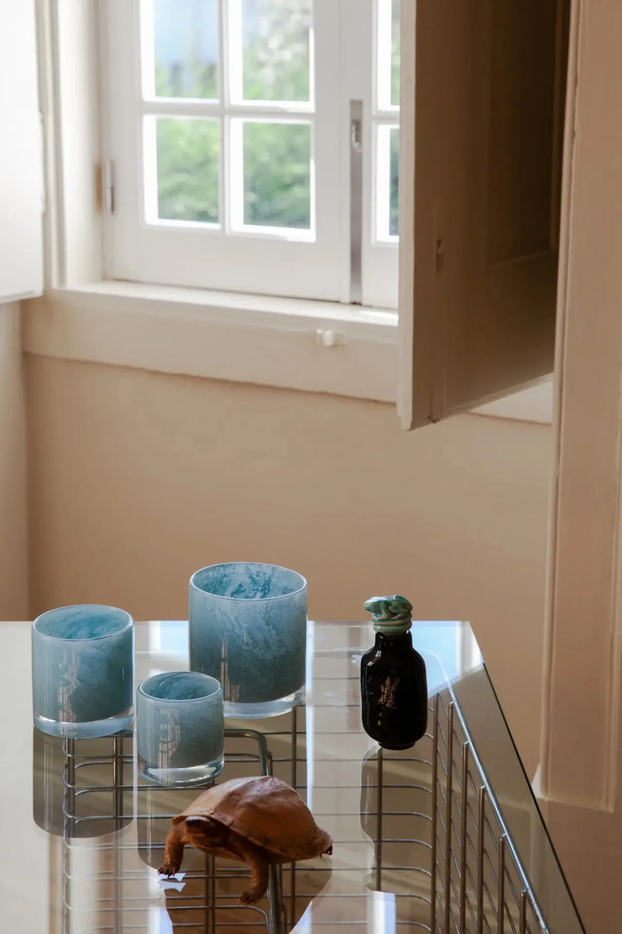 Nilla lyslykt 10 cm, Lys blå Olsson & Jensen