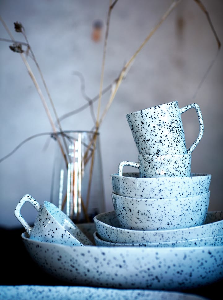 Poppi suppe/pastatallerken, hvit-svart Olsson & Jensen