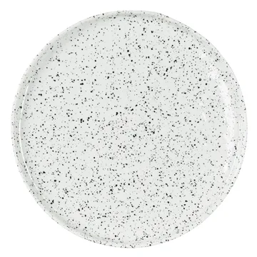 Poppi tallerken 21 cm - hvit-svart - Olsson & Jensen